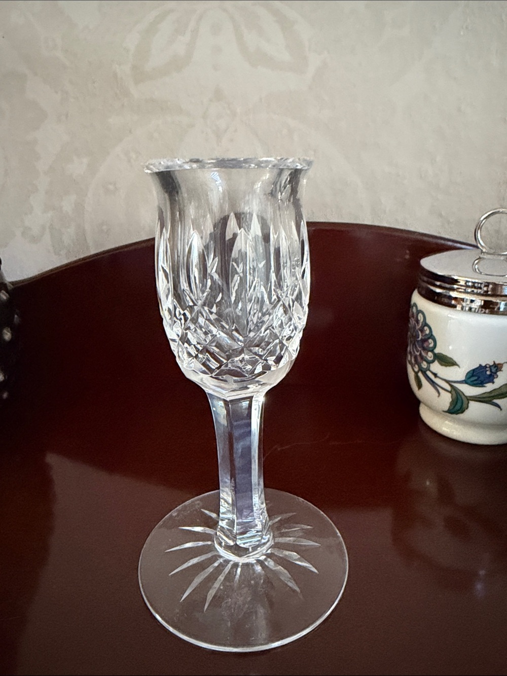 Vintage Waterford Crystal Clear Cut Crystal candle holder stamped